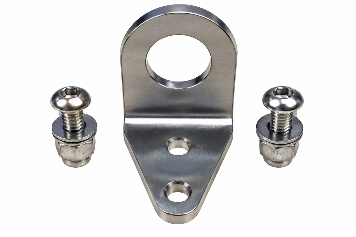 -3 AN Bulkhead Tab Vertical (Stainless Steel)