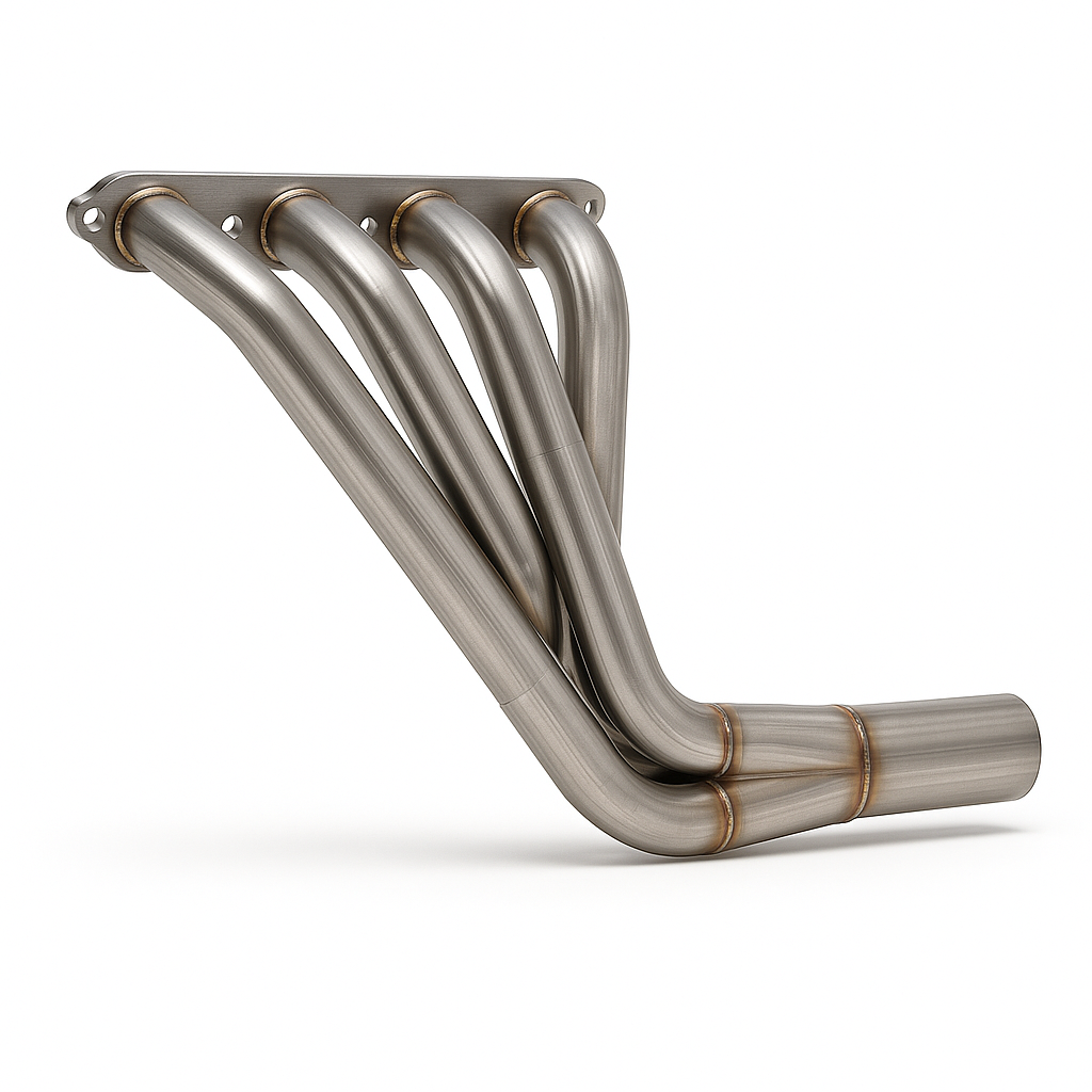 GSI premium exhaust mounting components including stainless exhaust hangers, silicone bushings, and weld-on frame mounts