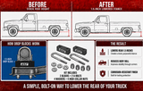 63-72 Chevy & GMC C10 1.5" Rear Drop Block Kit (Bolt-On)