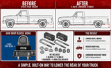 63-72 Chevy & GMC C10 2.0" Rear Drop Block Kit (Bolt-On)