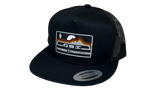 GSI Snapback Hat | Black / Black Mesh | White Patch