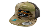 GSI Snapback Hat | Camo / Brown Mesh | Copper Patch