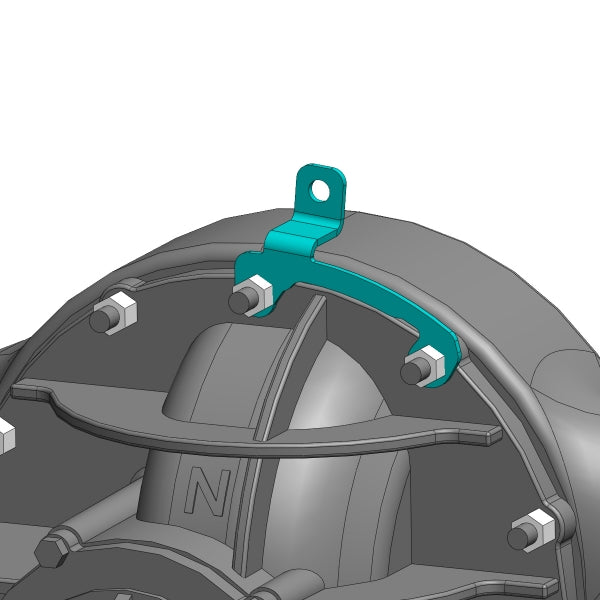 Stainless Steel brake Line Tab for Ford 9" Rear Axle Third Member