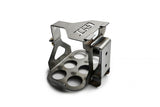 A steel lightweight Optima battery mount tray made by GSI 
