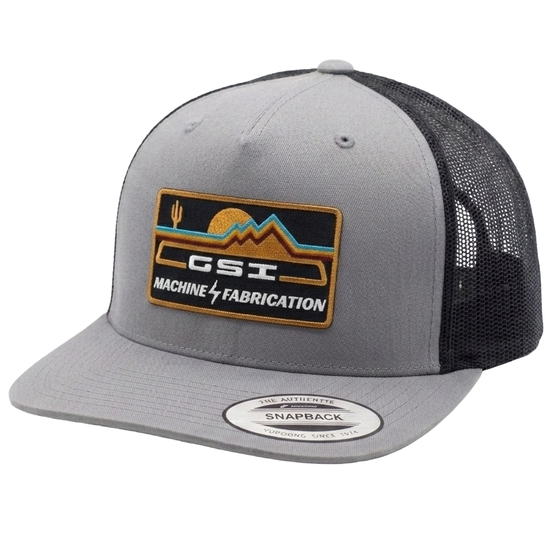 GSI Snapback Hat | Grey / Black Mesh | Copper Patch