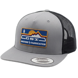 GSI Snapback Hat | Grey / Black Mesh | Blue Patch