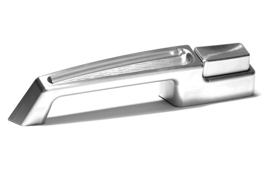 67-72 BILLET DOOR HANDLES, RAW FINISH, GROOVE DETAIL (SUBURBAN)