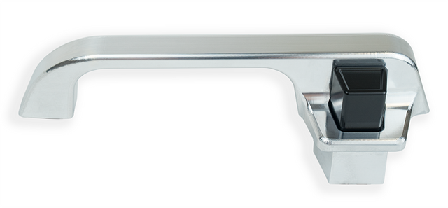 GSI raw smooth billet door handles with black button for 1973–1987 Chevy GMC C10 Squarebody truck