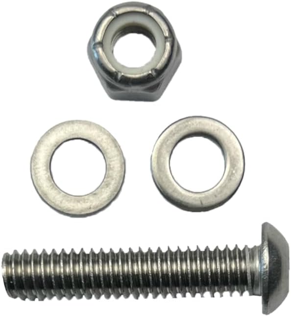 GSI exhaust hanger mounting hardware with 5/16 bolt washers and nuts for stainless steel exhaust hanger