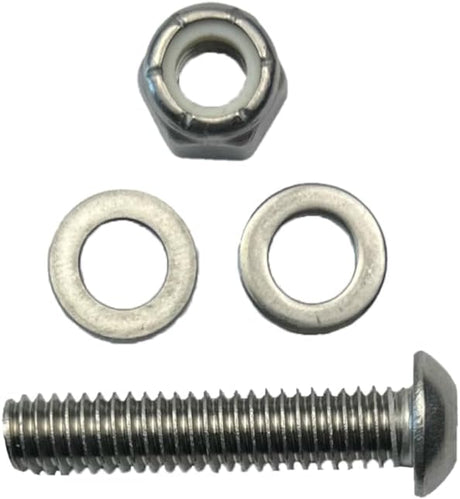 GSI exhaust hanger mounting hardware with 5/16 bolt washers and nuts for stainless steel exhaust hanger