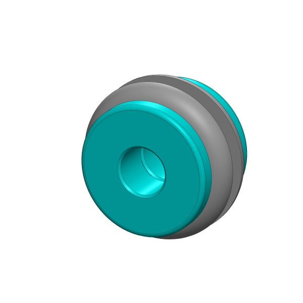 GSI high temperature silicone bushing installed in bracket for vibration isolation and noise reduction