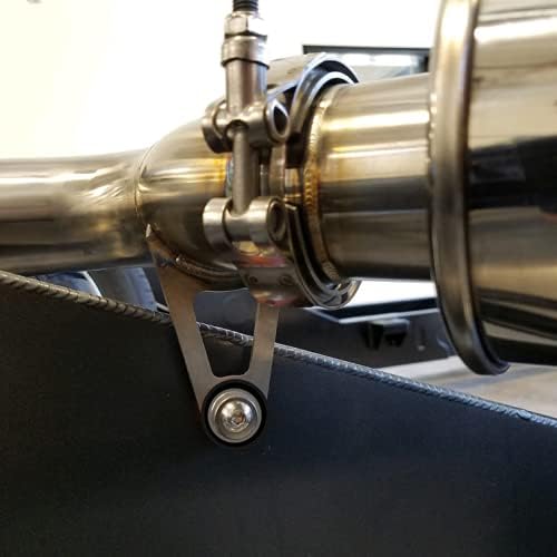 GSI stainless steel exhaust hanger installed on exhaust pipe and frame universal fit for trucks and cars