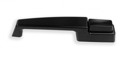 67-72 Billet Door Handles, Smooth Detail, Black Finish