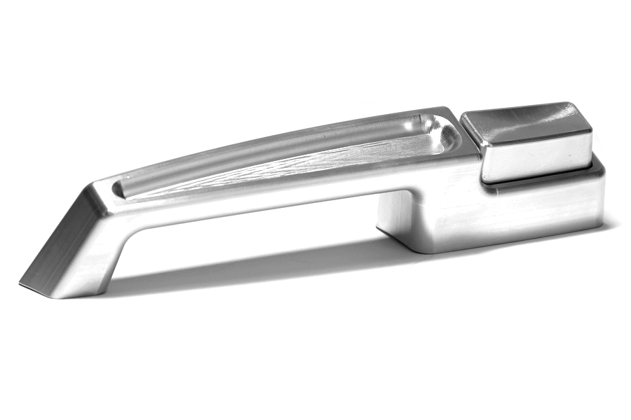 67-72 Billet Door Handles Raw Finish, Groove Detail