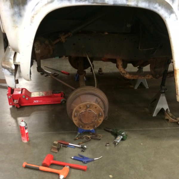 Front drum brakes on the 1966 C60 project over here at GSI Machine and Fabrication. dinoxxxl_11